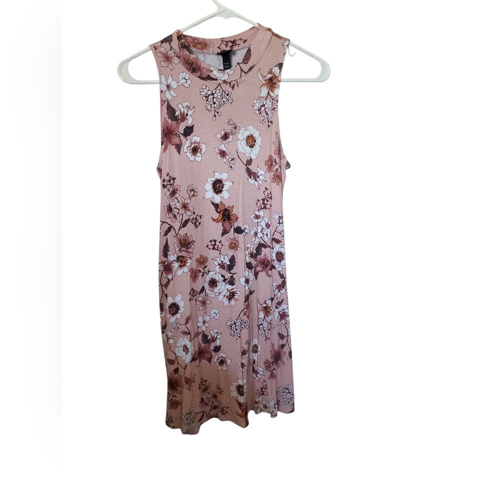 Floral Sleeveless Dress - Pink